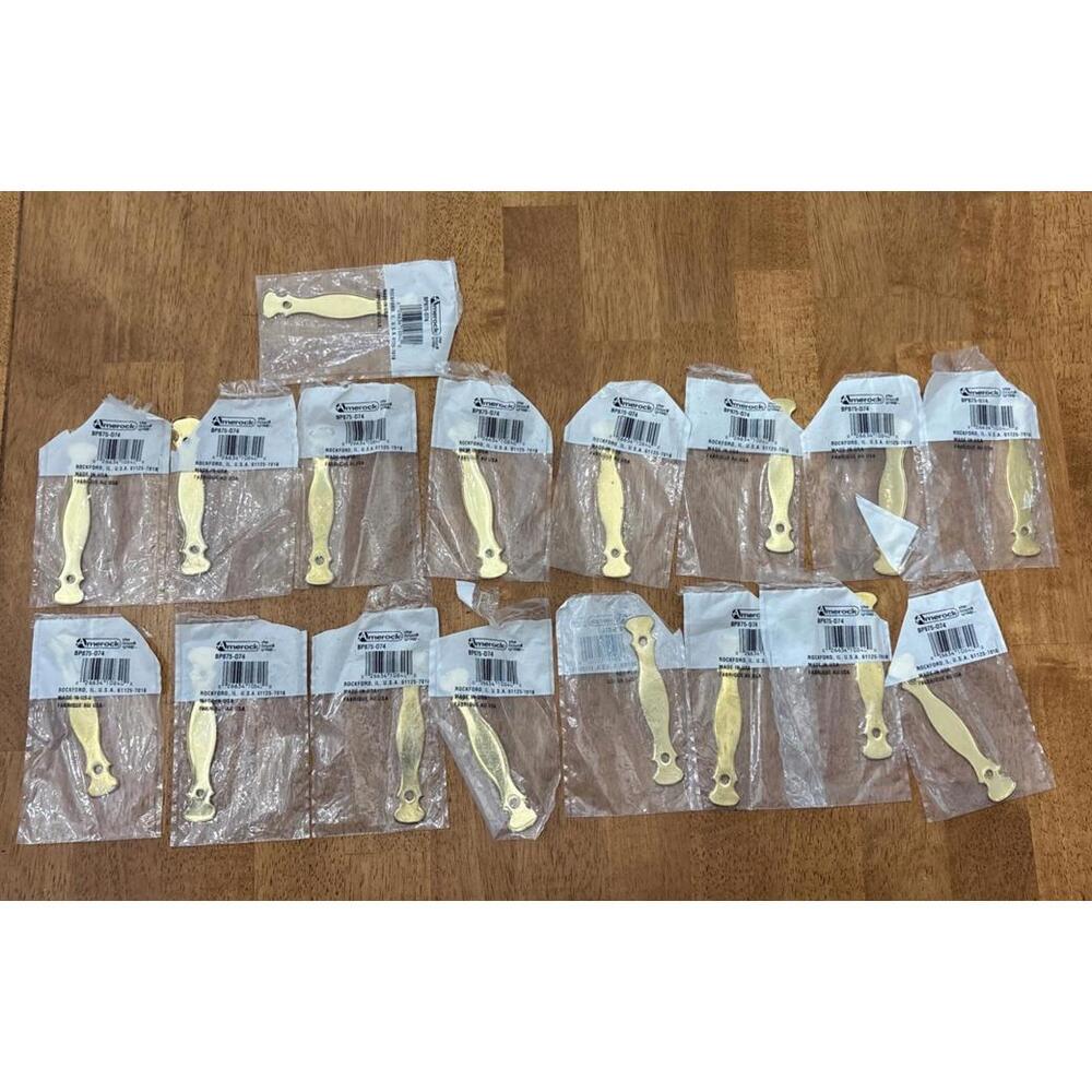 Lot of 17 Amerock NOS BP875-074 Cabinet Drawer Pull Backplates Only Brass Finish